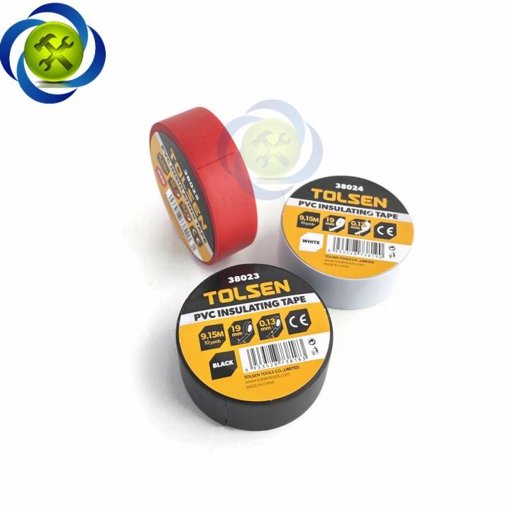 Băng keo điện đen Tolsen 38023 dài 9.15M dày 0.13mm bảng 19mm