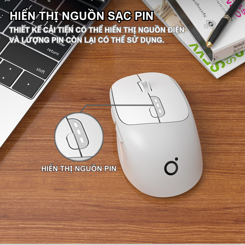 Chuột Không Dây Bluetooth SEASY Eweadn Q5, Chống Ồn, Độ Nhạy Cao, Kết Nối Bluetooth 5.0 và Wireless 2.4 GHz - Hàng Chính Hãng