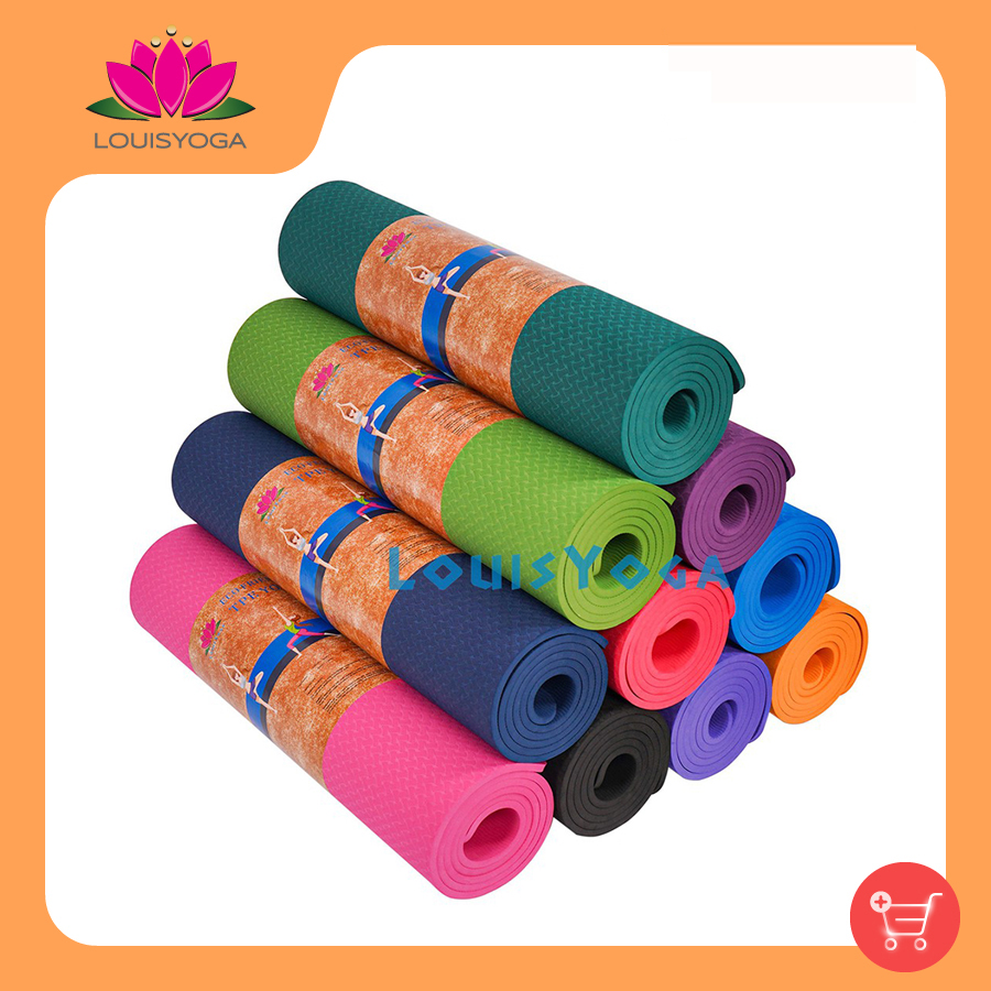 Thảm tập yoga gym định tuyến 8mm chất liệu TPT an toàn khi sử dụng dộ bám cao