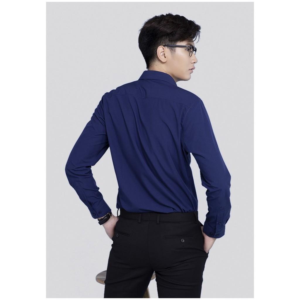 OWEN - Quần âu nam màu ĐEN Slimfit (dáng ôm) cạp tăng đơn co dãn