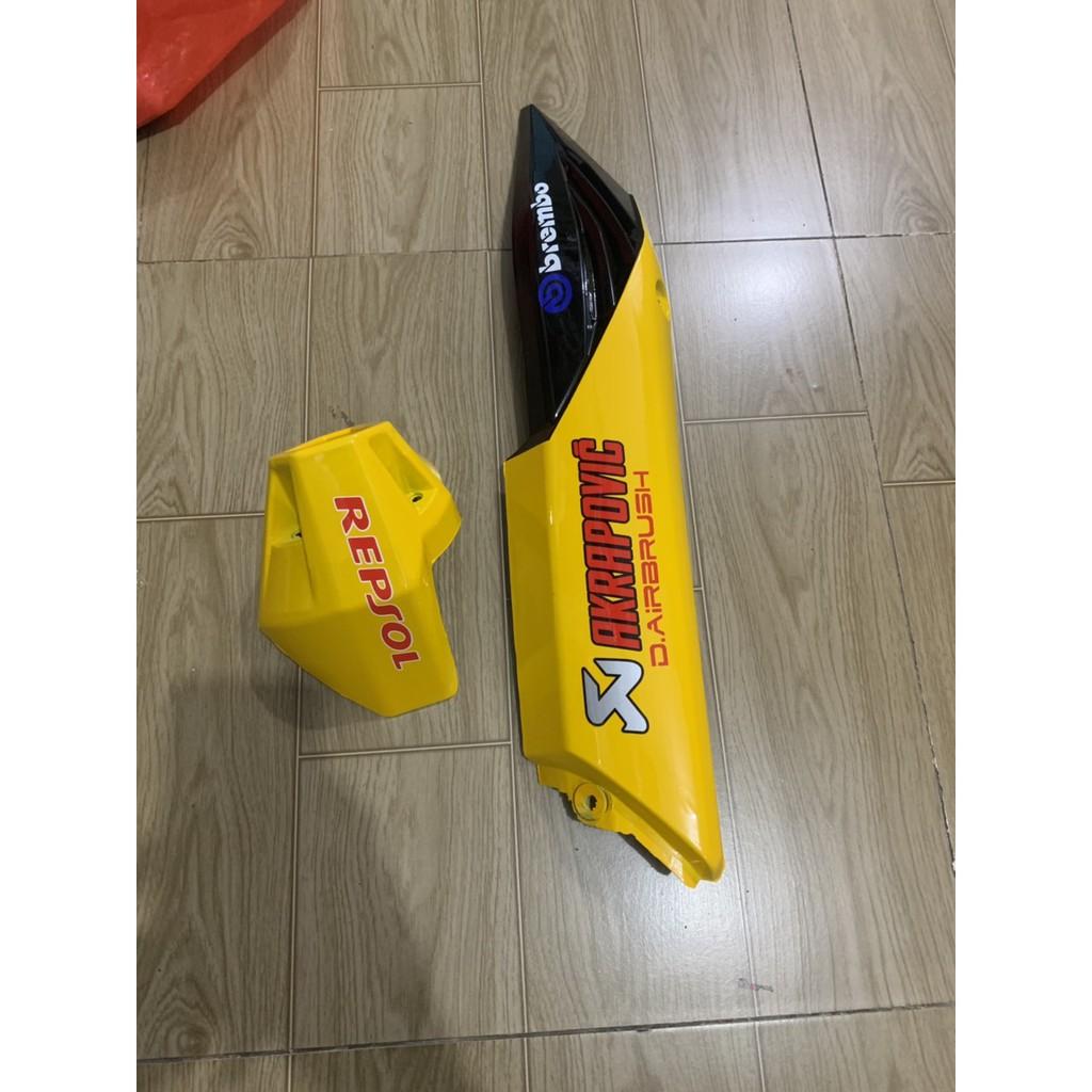 Ốp pô và chụp đích pô xe winner V1 màu vàng