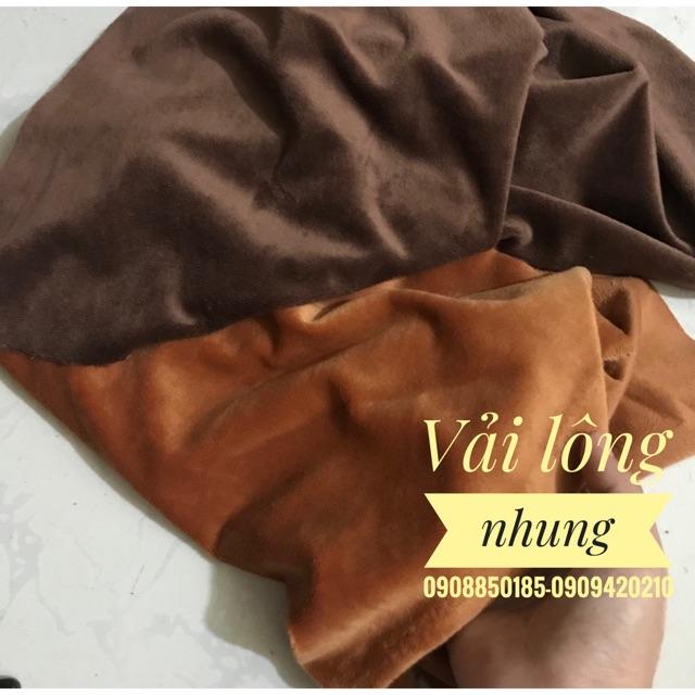 Combo vải lông nhung và nỉ mềm kèm chỉ thêu bóng dolll giá chỉ 165k