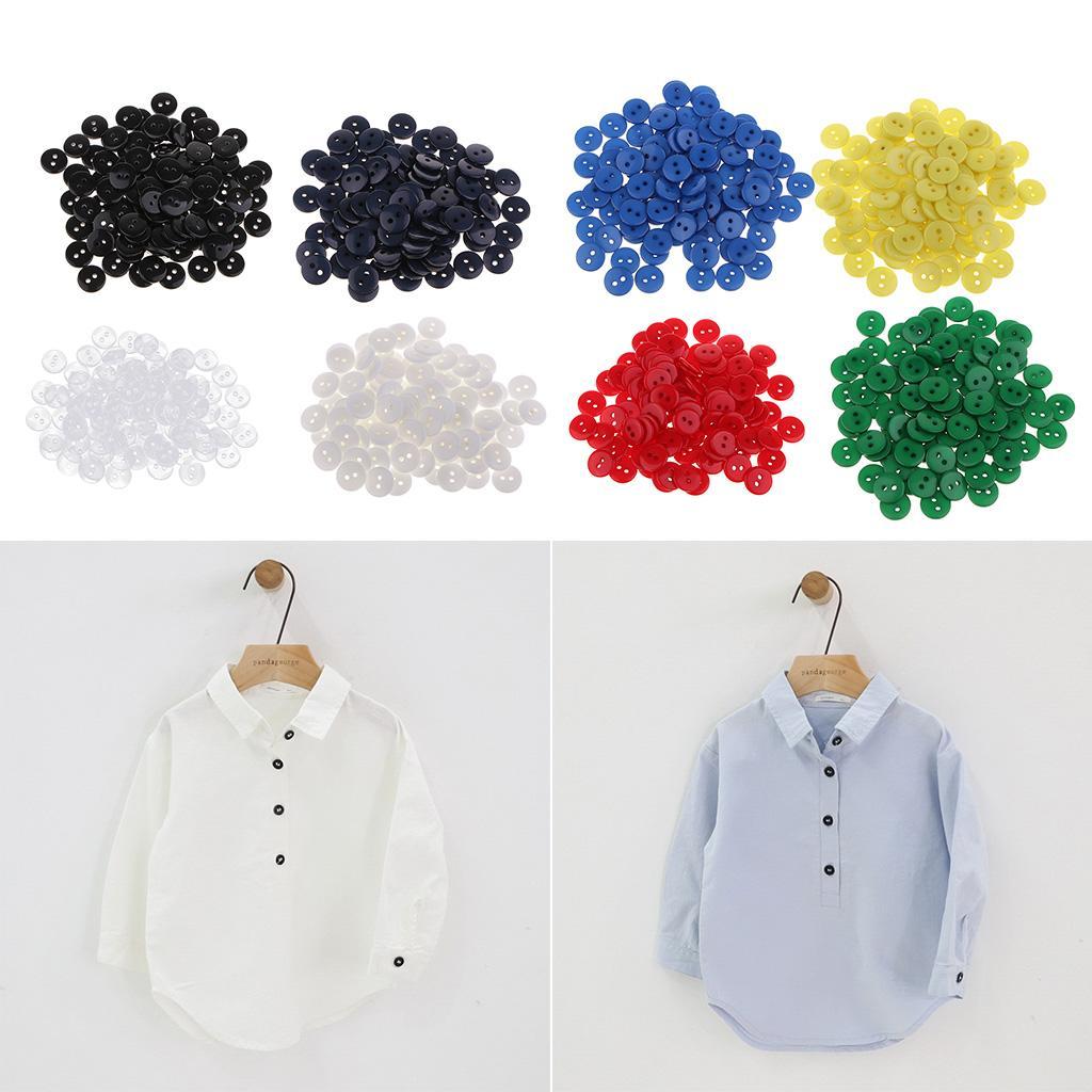 2-5pack 100 Candy Color 2-Holes Round Resin Button For Sewing Craft Scrapbook
