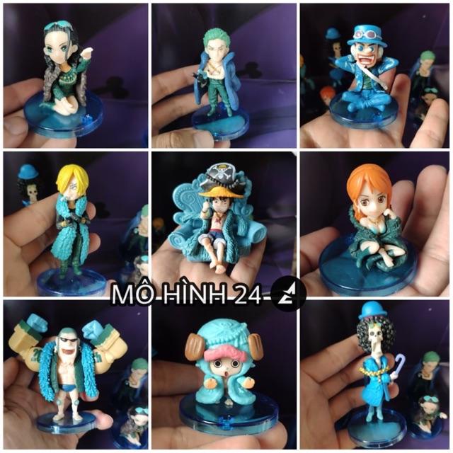 Mô hình one piece chibi wcf băng mũ rơm onepiece phiên Bản kỷ niệm 20 năm Đảo hải tặc anime luffy brook franky nami