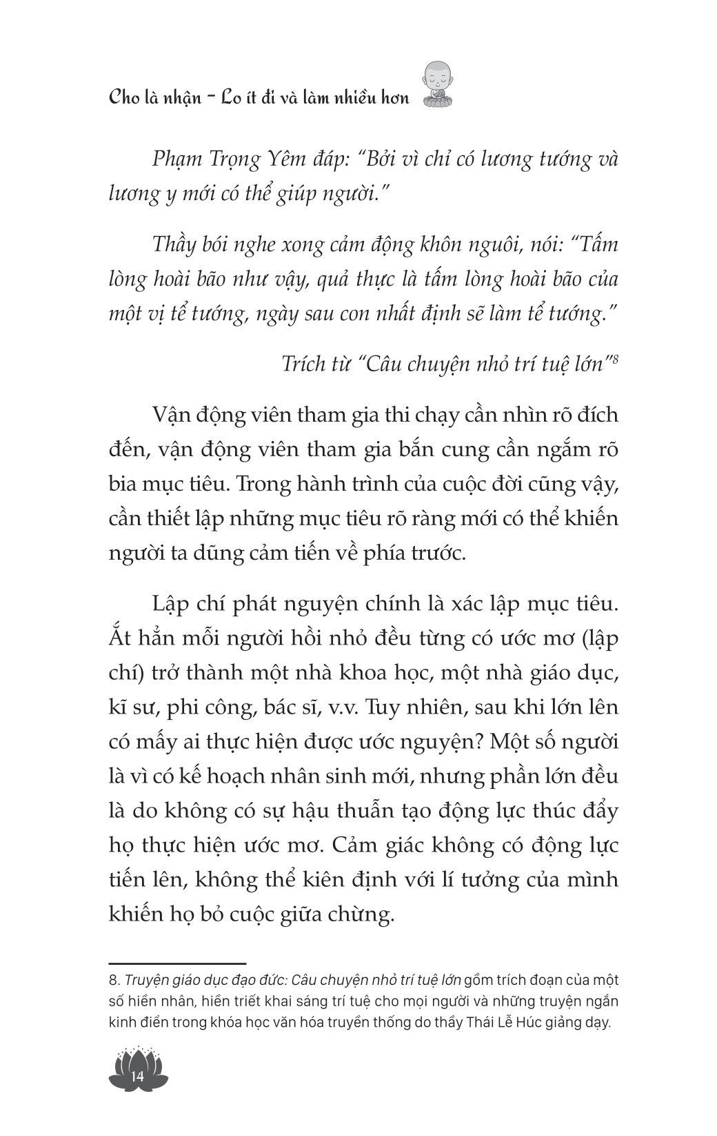Cho Là Nhận - Lo Ít Đi Và Làm Nhiều Hơn