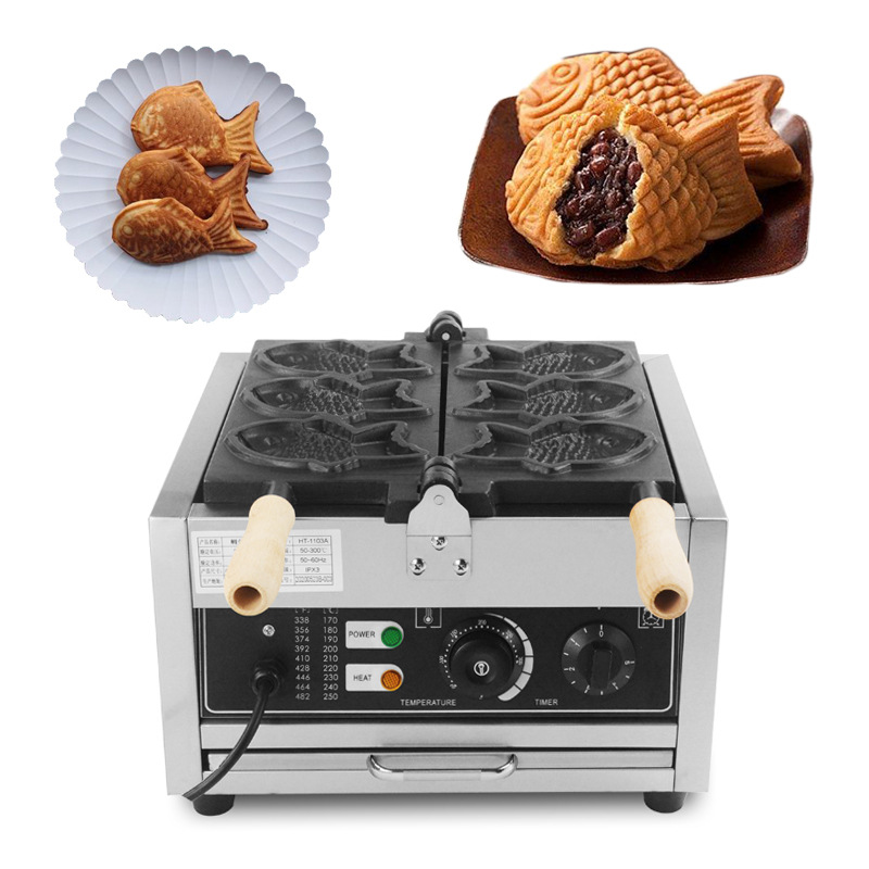 Máy 3 Con Cá To Nhật Bản Ice Cream Taiyaki Waffle Maker Electric 1500W 220V EU PLUG PVN4864