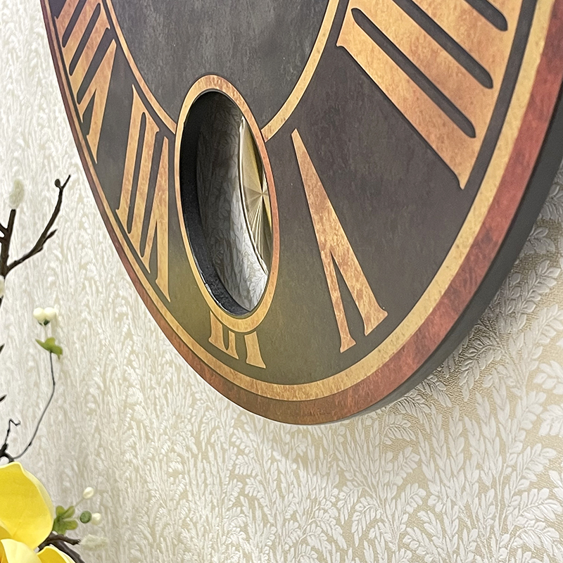Đồng hồ treo tường RHYTHM WOODEN WALL CLOCKS CMP543NR02 , Vỏ màu Đen
