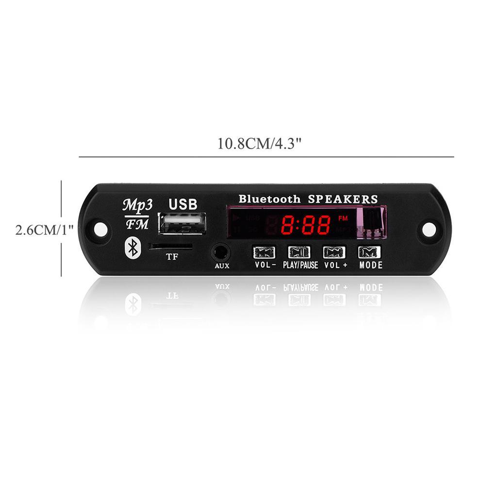 Bluetooth MP3 WMA FM Decoder Board Audio Module Wireless Car USB TF Radio