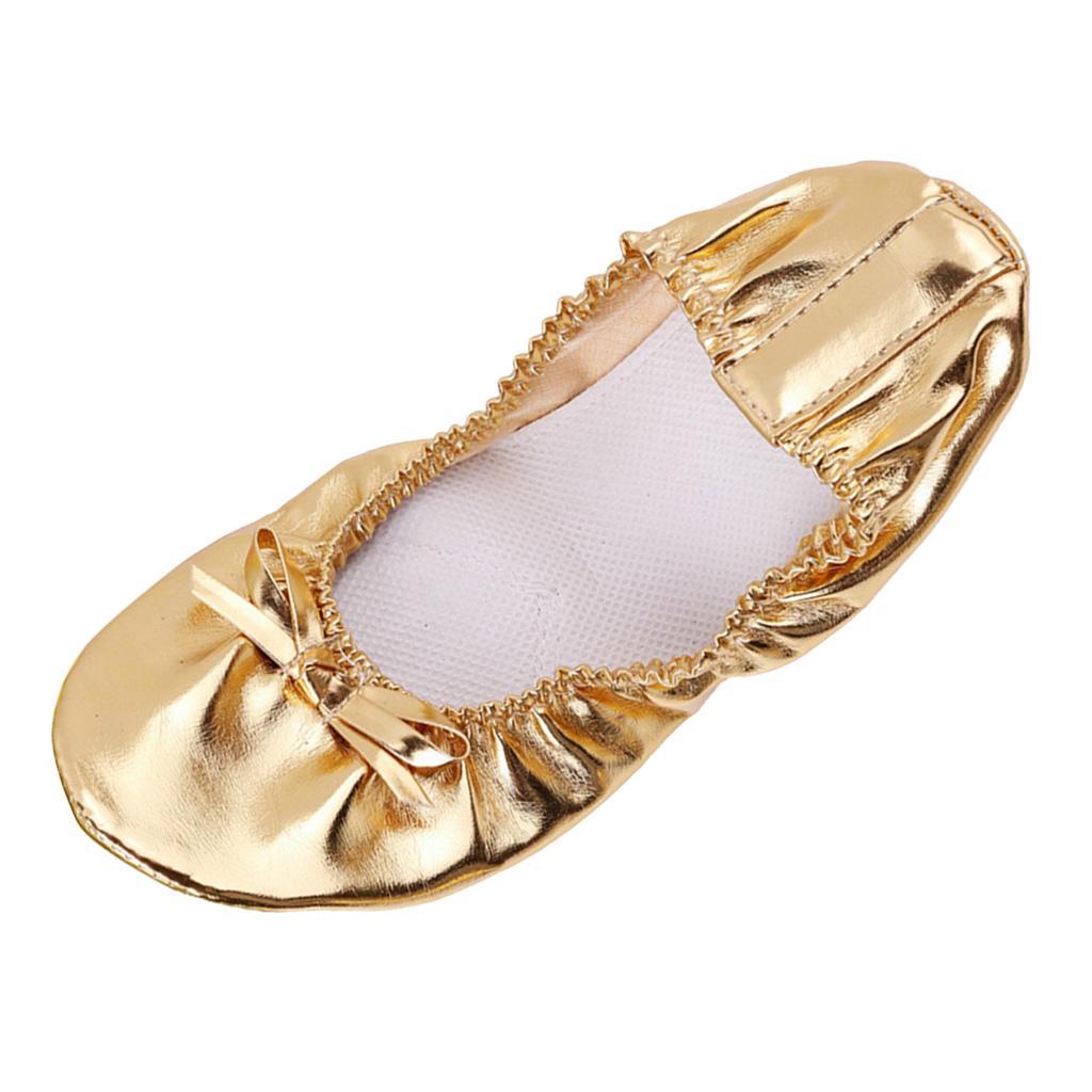 Leather Ballet Belly Slippers Dance Shoes Gymnastics Yoga Shoes for Women 37