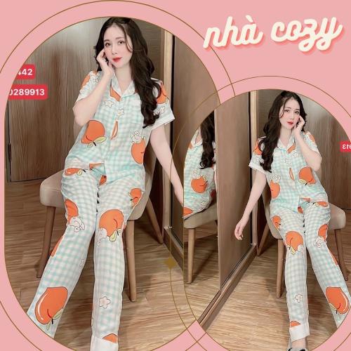 ĐỒ BỘ giá rẻ hoạ tiết caro LỤA MANGO có sẵn