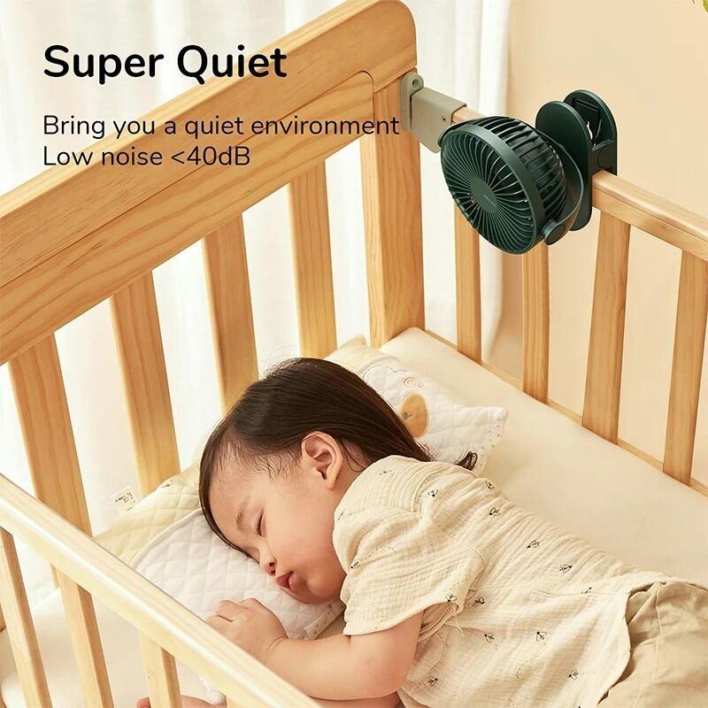 Quạt Kẹp Đa Năng Jisulife FA29A Cao Cấp Mát 360 Độ | Pin 4000mAh Sạc Nhanh SD Đến 12h | Hàng Chính Hãng