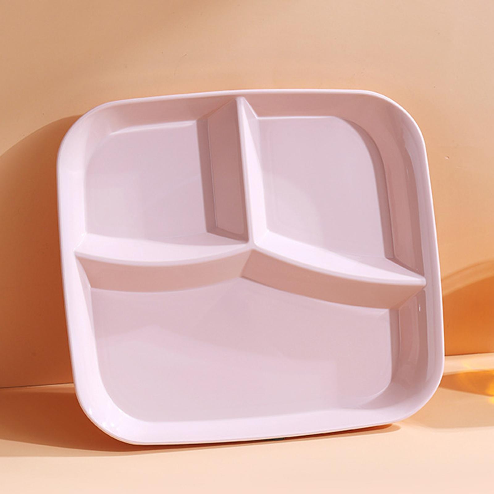 3-Compartment Plate Food Dish Diet Food Control for Restaurant Kitchen