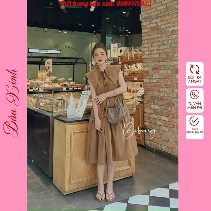 Đầm bầu mùa hè thời trang-váy bầu thiết kế đẹp, sang chảnh chất mát mịn