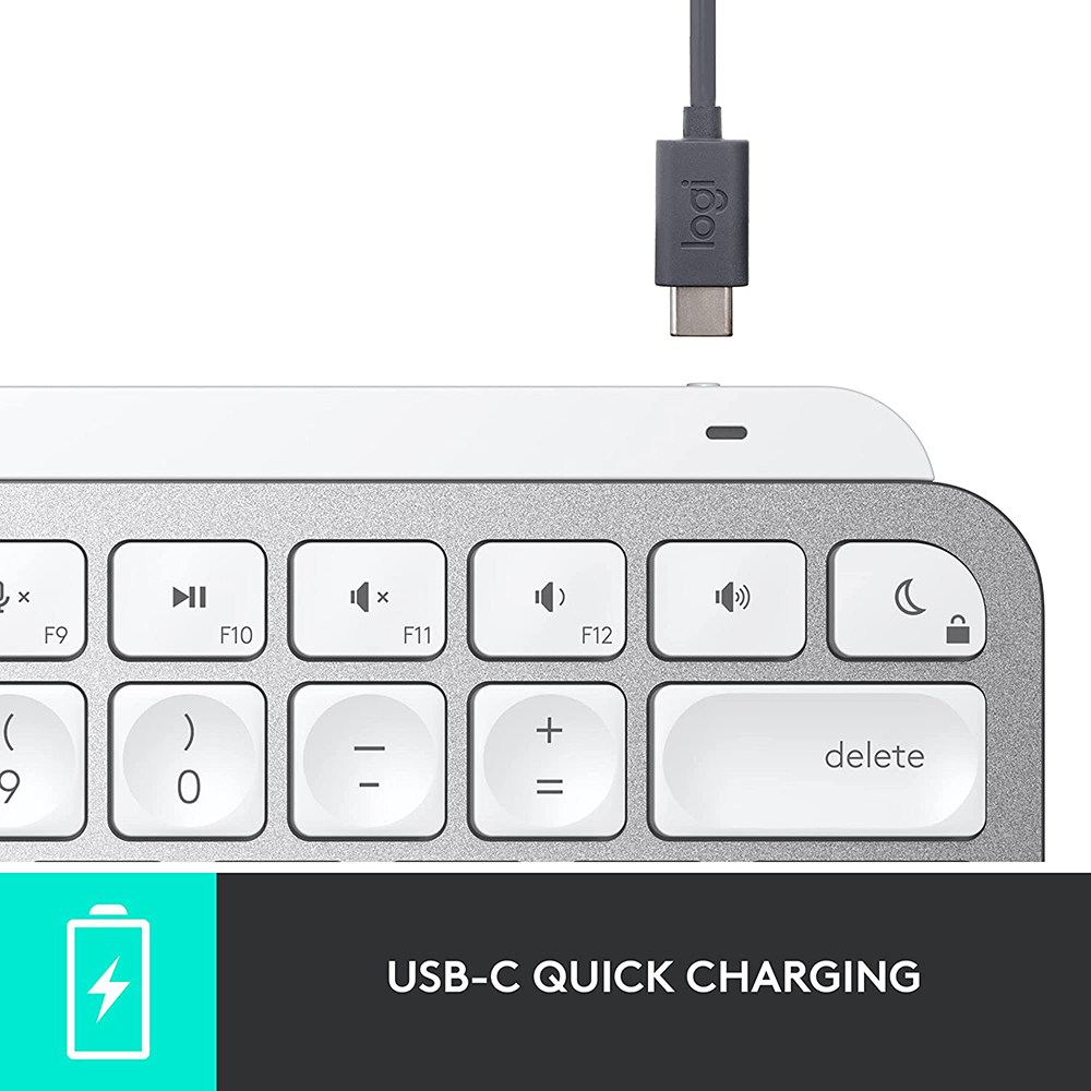 Bàn phím không dây Bluetooth Logitech MX Keys Mini - Nhỏ gọn, Sạc USB-C, Phím tắt thông minh - Hàng chính hãng