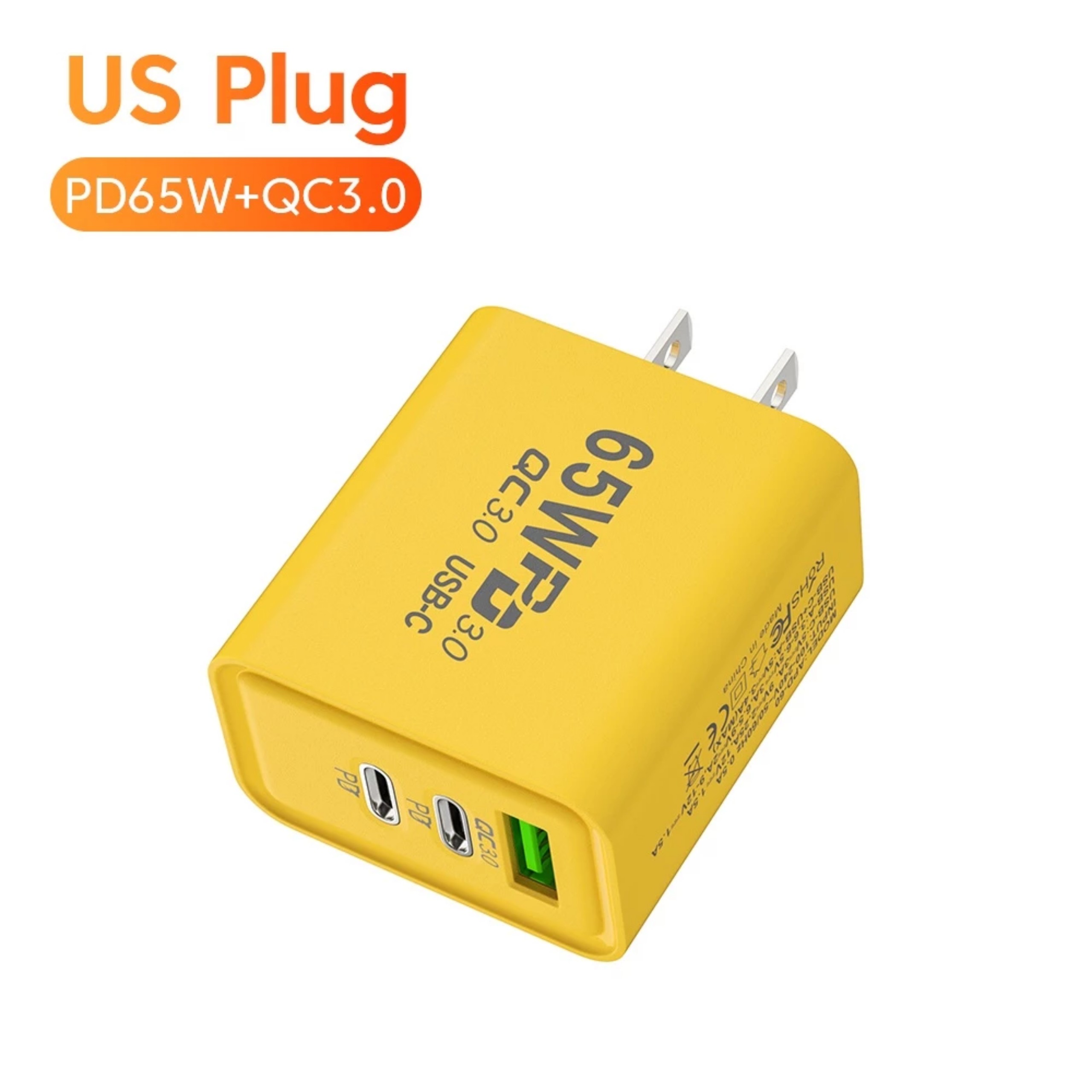 Củ sạc nhanh Elough PD65W cho điện thoại, máy tính bảng gồm 1 cổng USB-A 3.0 và 1 cổng Type-C, hàng nhập khẩu
