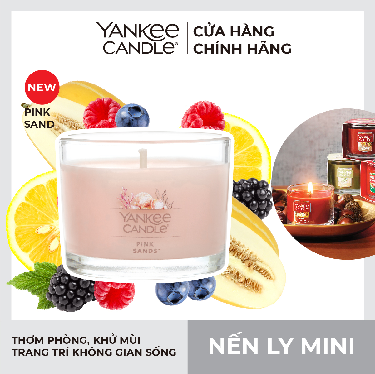 Nến ly mini Yankee Candle - Pink Sands