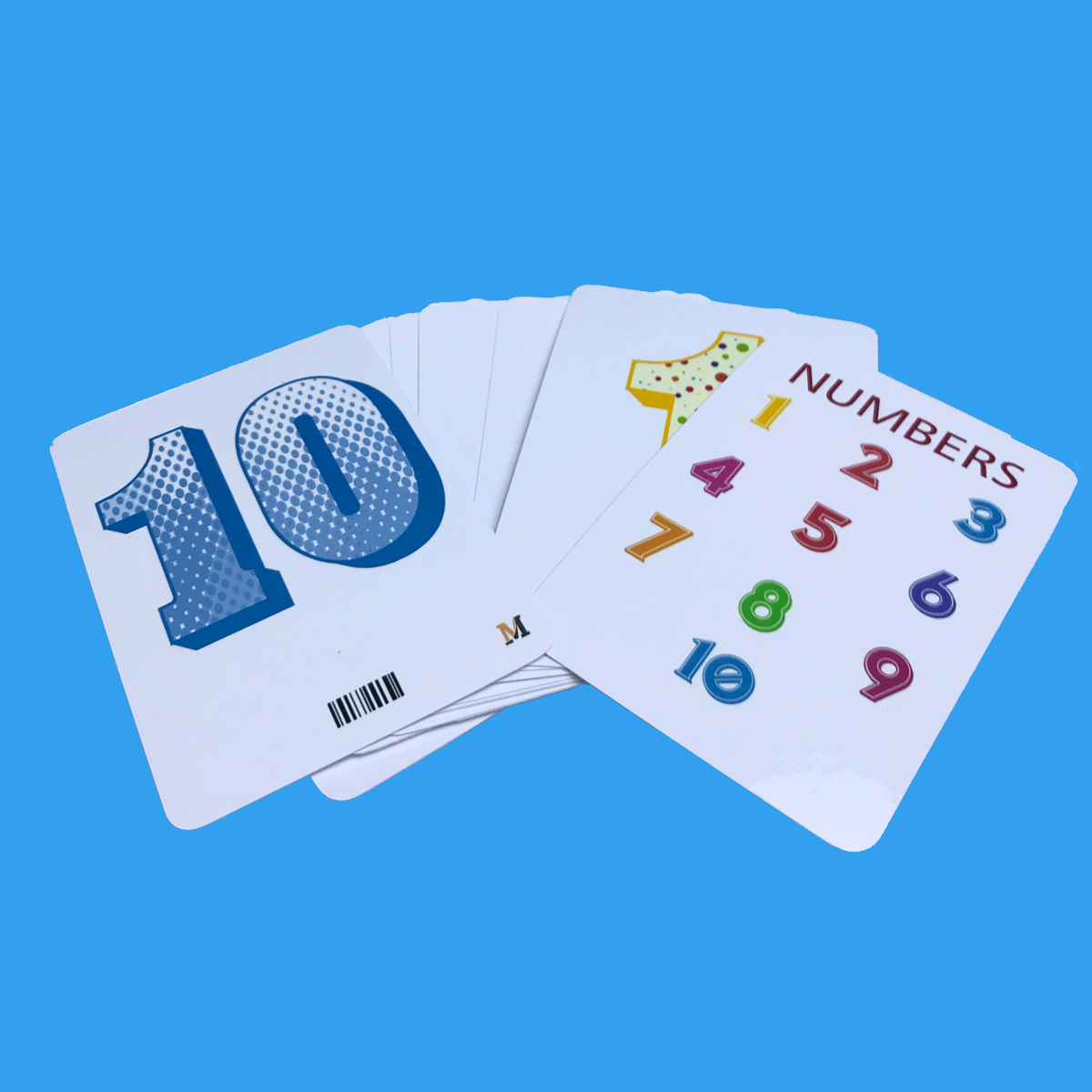 Bộ flashcard tiếng Anh chủ đề 10 số, 10 màu cơ bản và 9 hình thông dụng