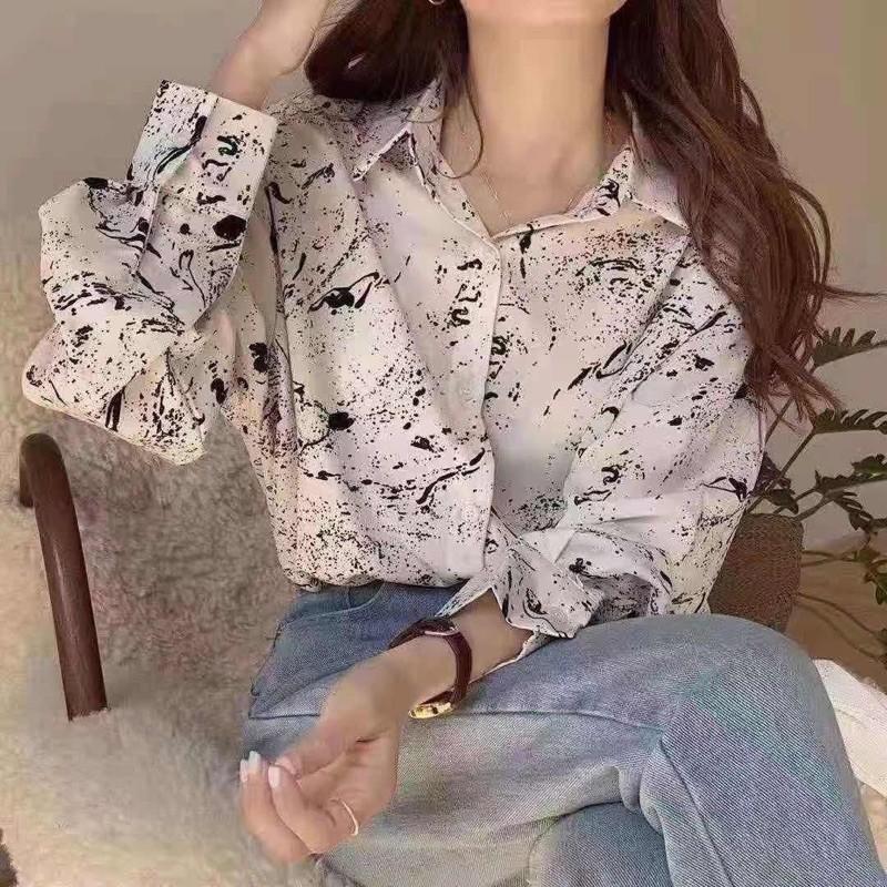 Áo sơ mi loang, sơ mi hoạ tiết ah