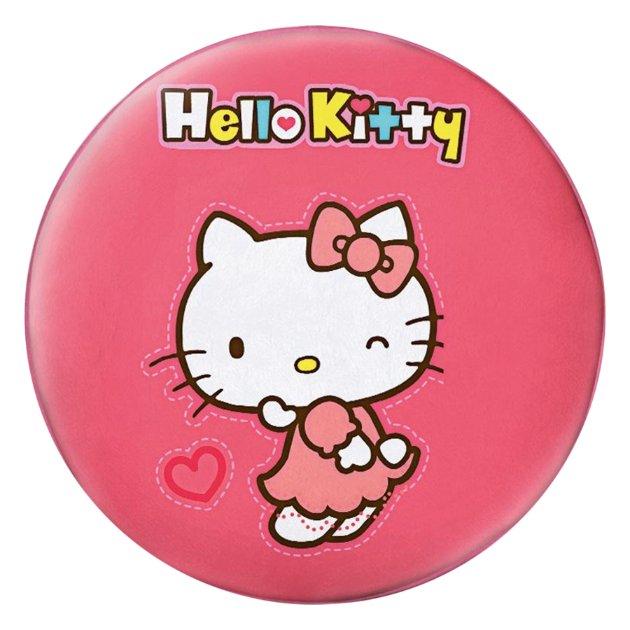 Gối Ôm Tròn Hello Kitty Nền Hồng Cam - GOCT012