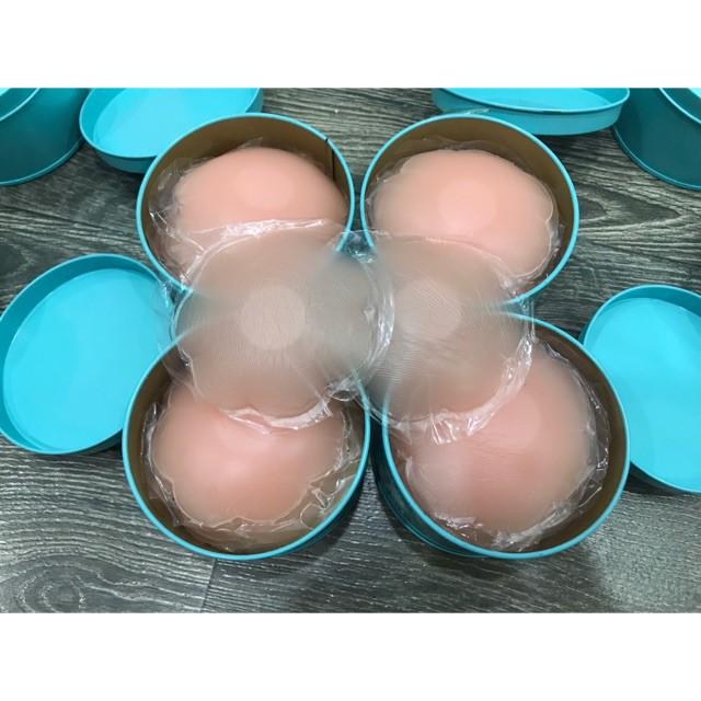 Hộp xanh đựng 10 miếng dán đầu ti nhũ hoa silicon
