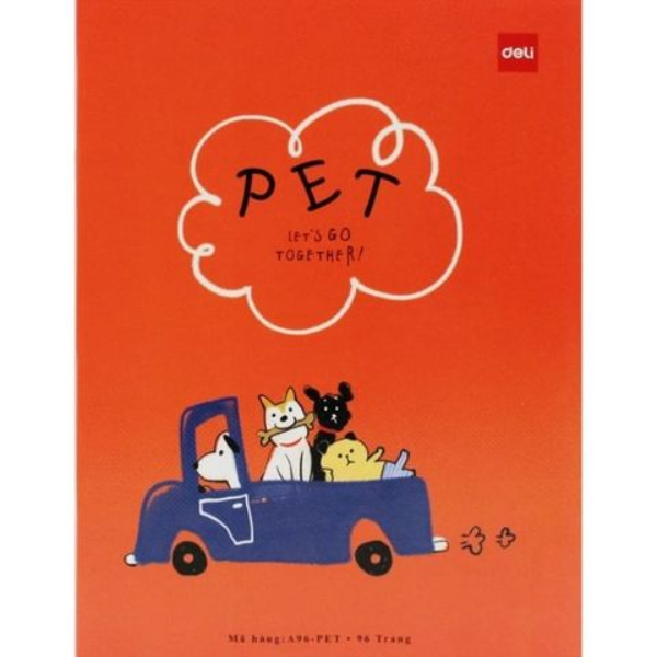 Tập Học Sinh - 4 Ô Ly Vuông - 96 Trang 120gsm - Deli CNA96-PET (Mẫu Bìa Giao Ngẫu Nhiên)