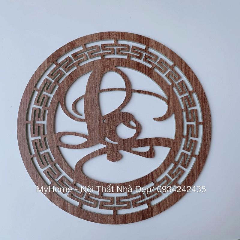 Bộ chữ Phúc, Lộc , Thọ thư pháp trang trí bàn thờ MDF Thái Lan chống ẩm màu Nâu vân gỗ