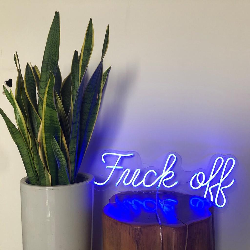 Đèn neon trang trí FUCK OFF - Phù hợp trang trí tường, để bàn, phụ kiện decor nhà