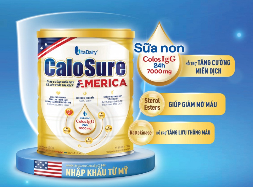 Sữa Dinh dưỡng CaloSure lon 800g - Tăng cường miễn dịch và sức khoẻ tim mạch