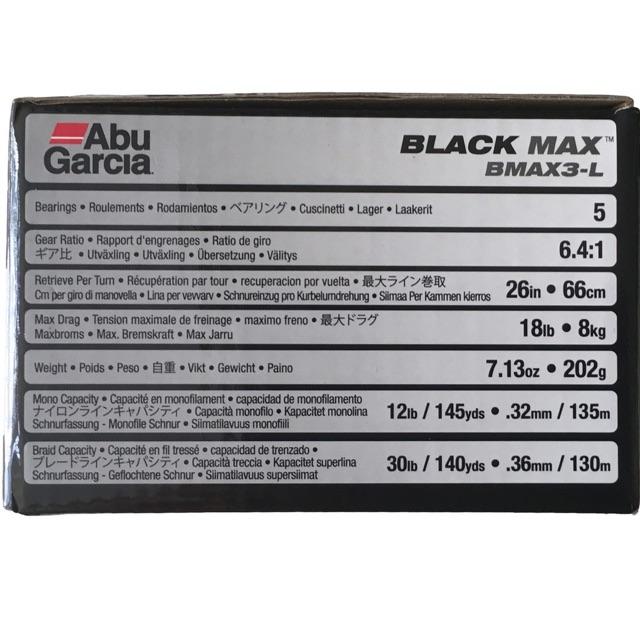 máy câu ngang ABU Garcia Black max tay trái chính hãng hàng nhập khẩu máy cực khoẻ y hình