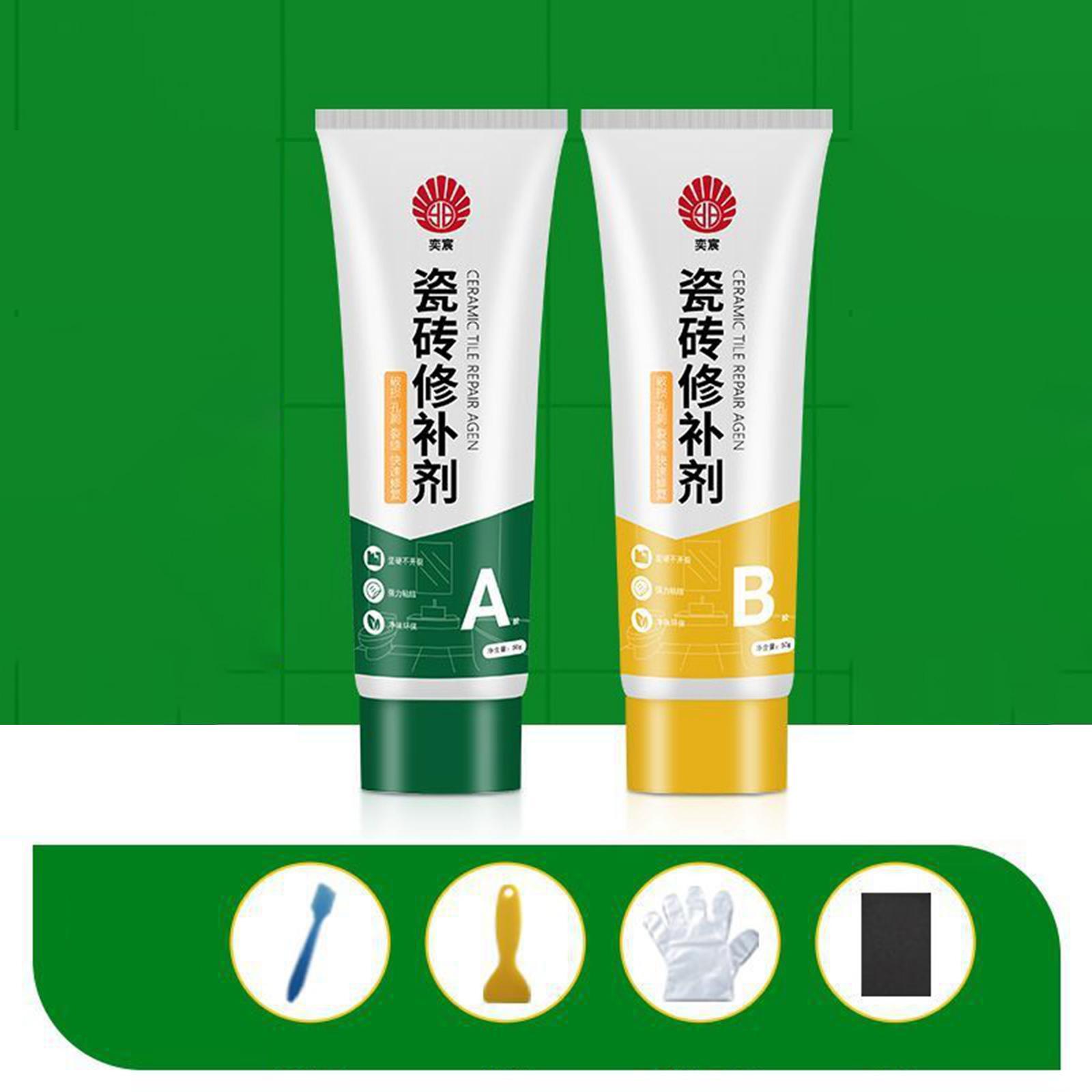 Tile Repair Agent, Tile Repair Kits, Home Filling Glue Porcelain Repair, Ceramic Tile Repair Filler, for Shower Tray Bathroom