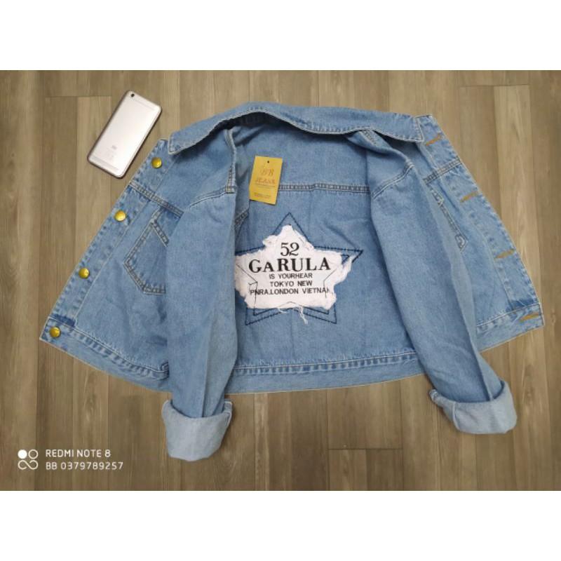 Áo khoác jeans nữ hình ngôi sao