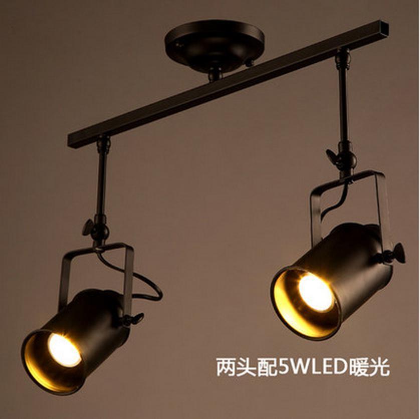 Phong cách mới nhất đơn giản retro Mỹ theo dõi đèn chùm công nghiệp sáng tạo phòng khách quầy bar cửa hàng quần áo cá tính ĐÈN LED thanh dài đèn sân khấu