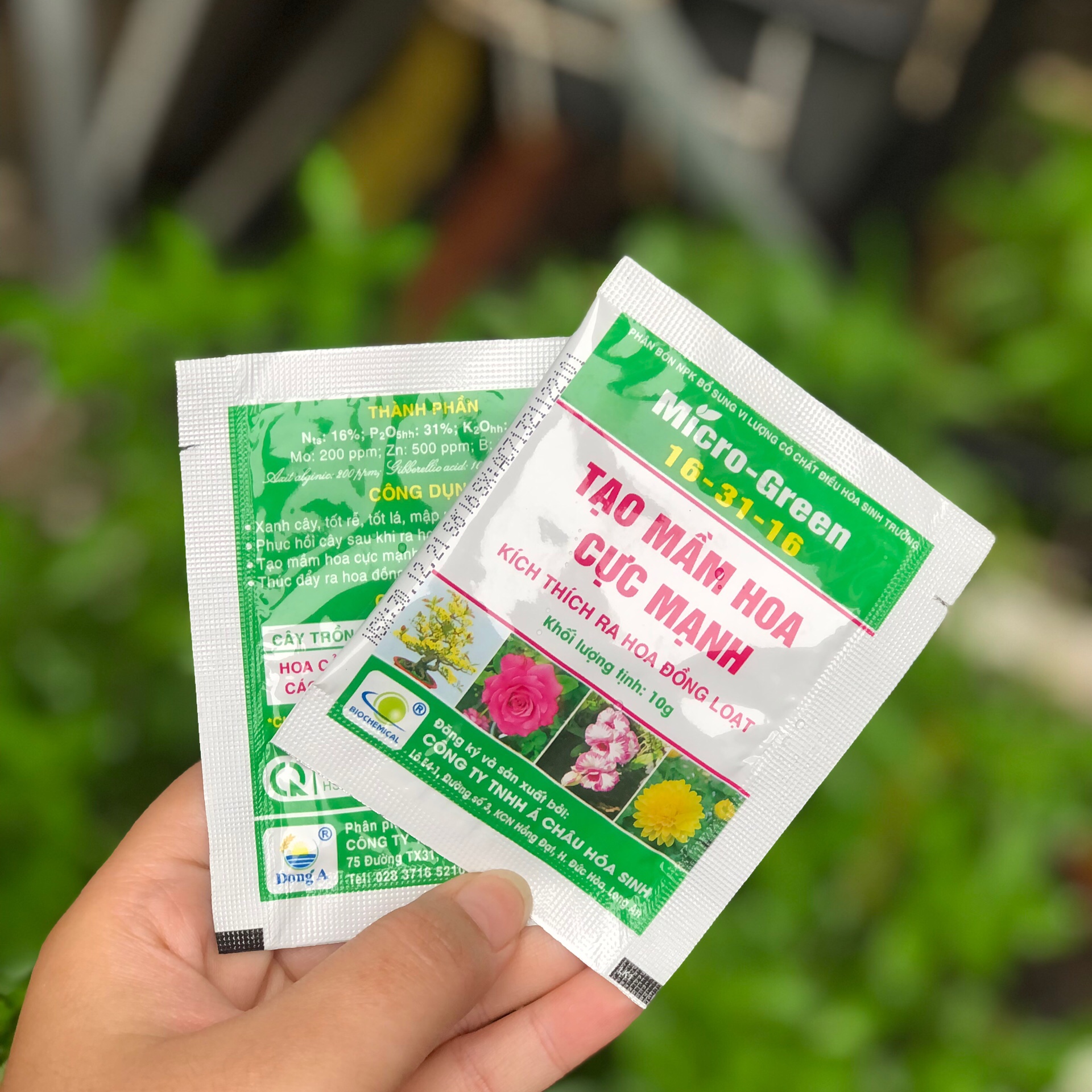 Phân Bón NPK MICRO-GREEN 16-31-16 Gói 10g TẠO MẦM HOA CỰC MẠNH