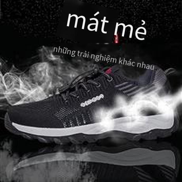 Một thế hệ của mùa xuân và mùa hè giày đi bộ dành cho người trung niên và người già giày bố mẹ nam và nữ giày có dây buộc