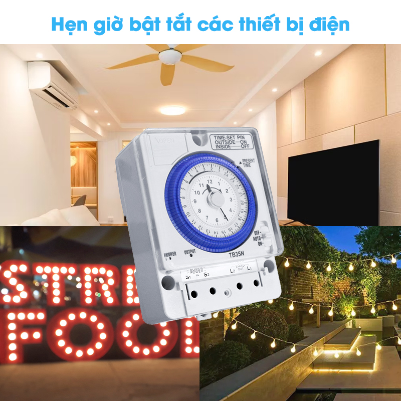 Công tắc hẹn giờ KONO 24h TB 35-N