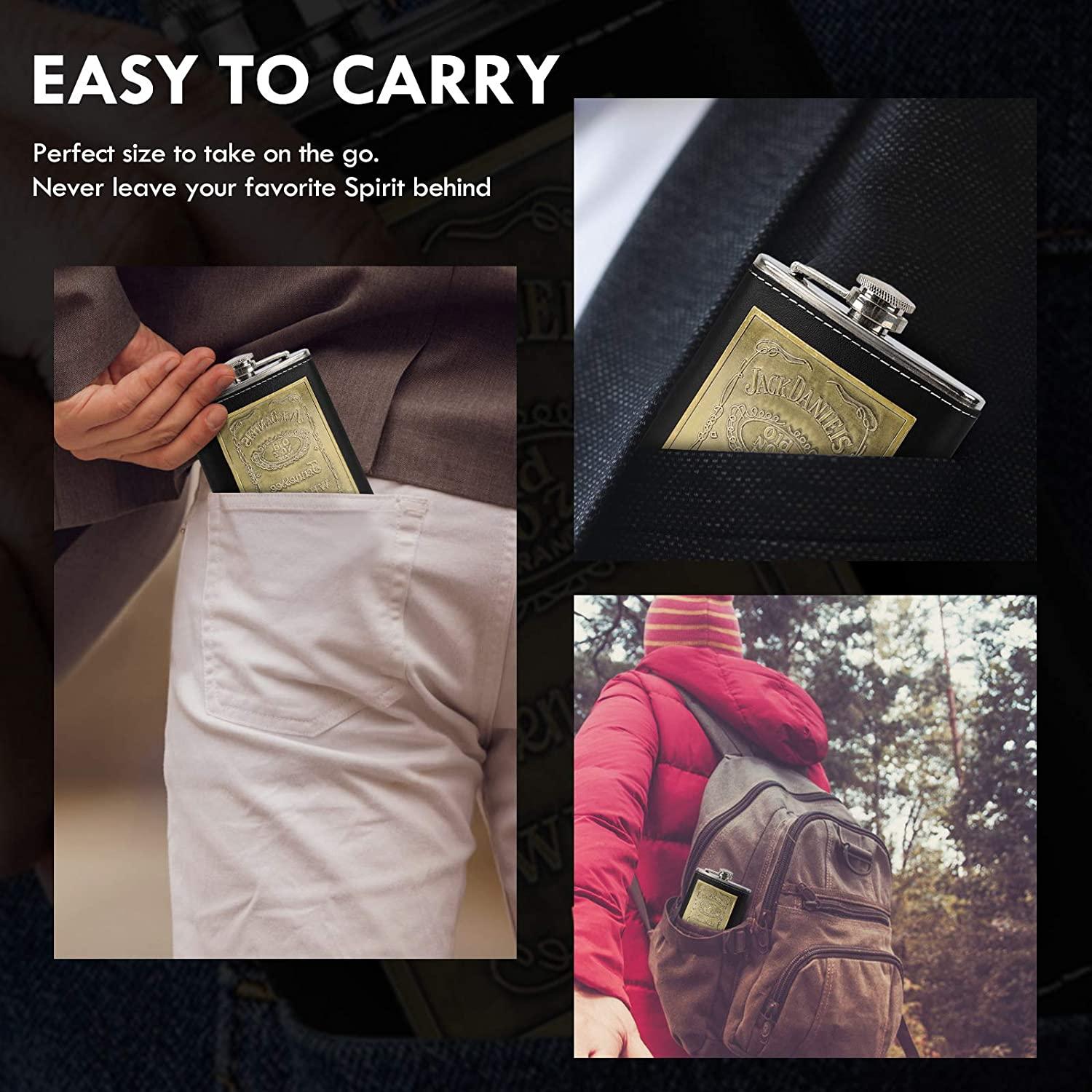 Bình rượu inox 7oz, bình rượu inox tinh xảo