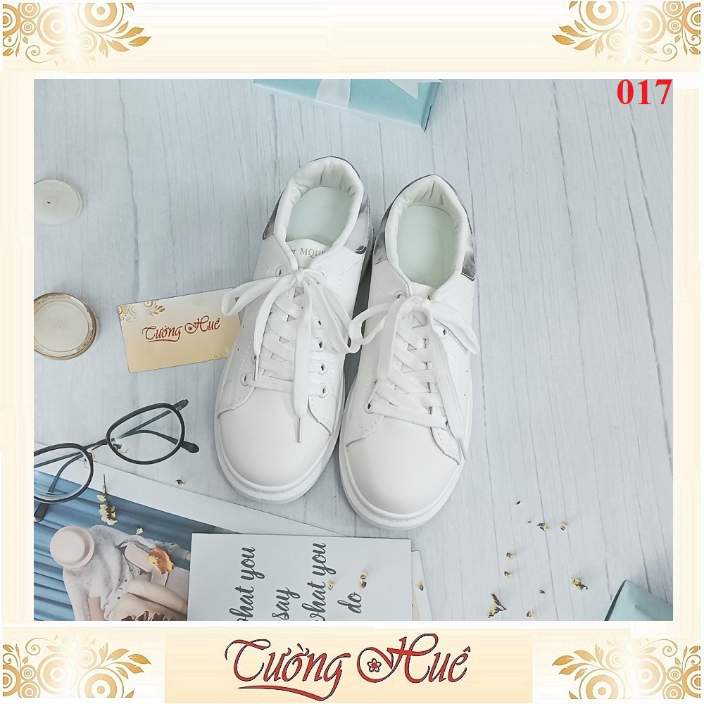 Giày Thể Thao Nữ Đế Bằng Cột Dây Gót Pha Màu - Hàng Quảng Châu - 017