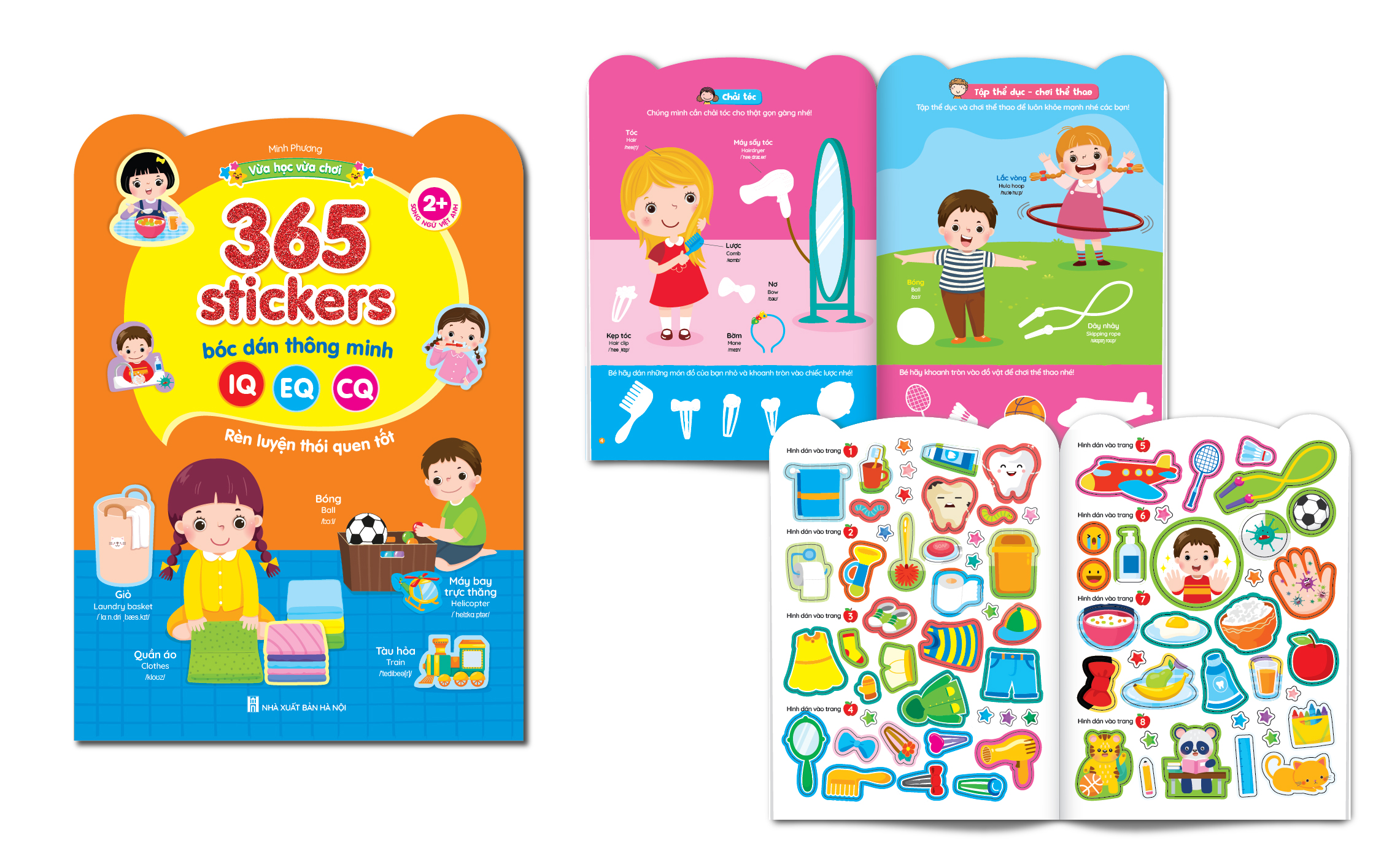 Bộ sách 365 Stickers Bóc dán thông minh - Giúp bé phát triển IQ, EQ, CQ