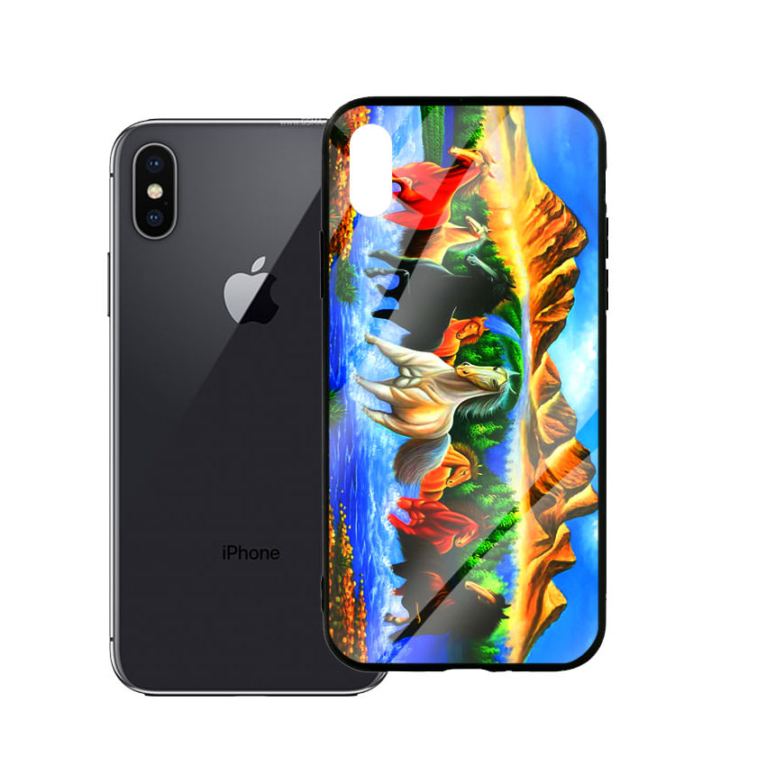 Ốp Lưng Kính Cường Lực cho điện thoại Iphone X / Xs - Mã Đáo Thành Công