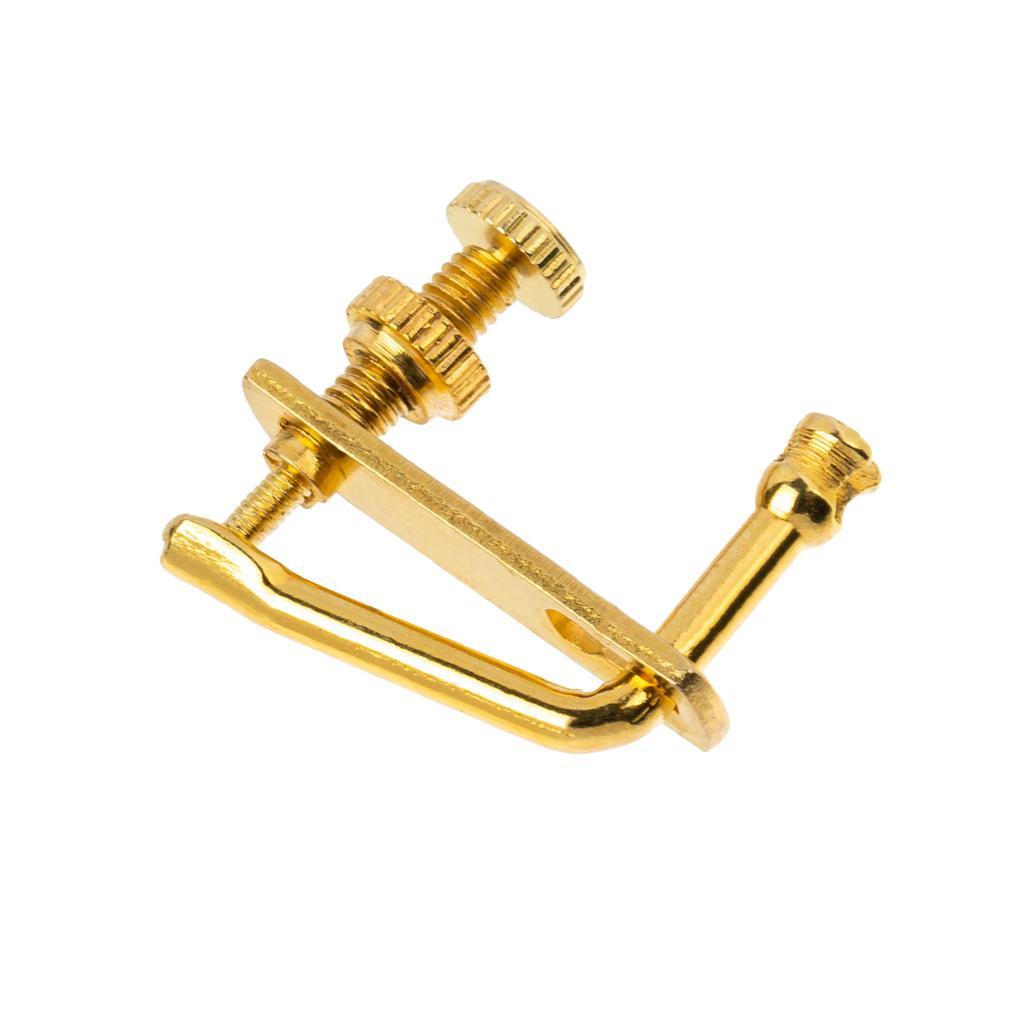 4 Pieces Golden Plated Violin String Fine Tuner Adjuster Part for 4/4 3/4 Violin