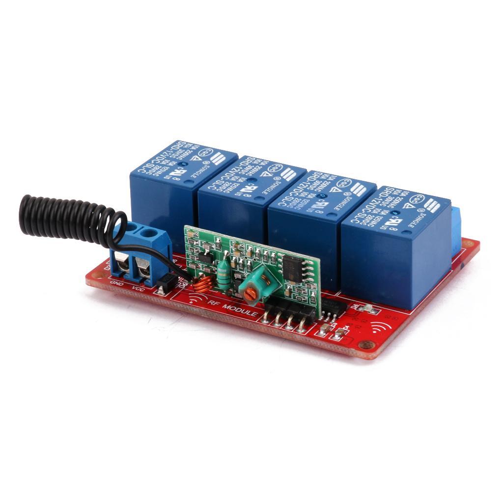 4 Channel 4CH RF Wireless Remote Switch Relay Module 12V