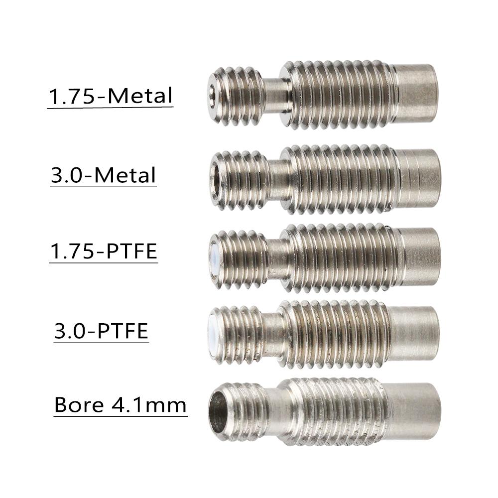 Máy In 3D E3D V6 Nhiệt Phá Hotend Họng Cho 1.75/3.0/4.1Mm Toàn Kim Loại/Với PTFE, Thép Không Gỉ Từ Xa Cho Ăn Ống Ống