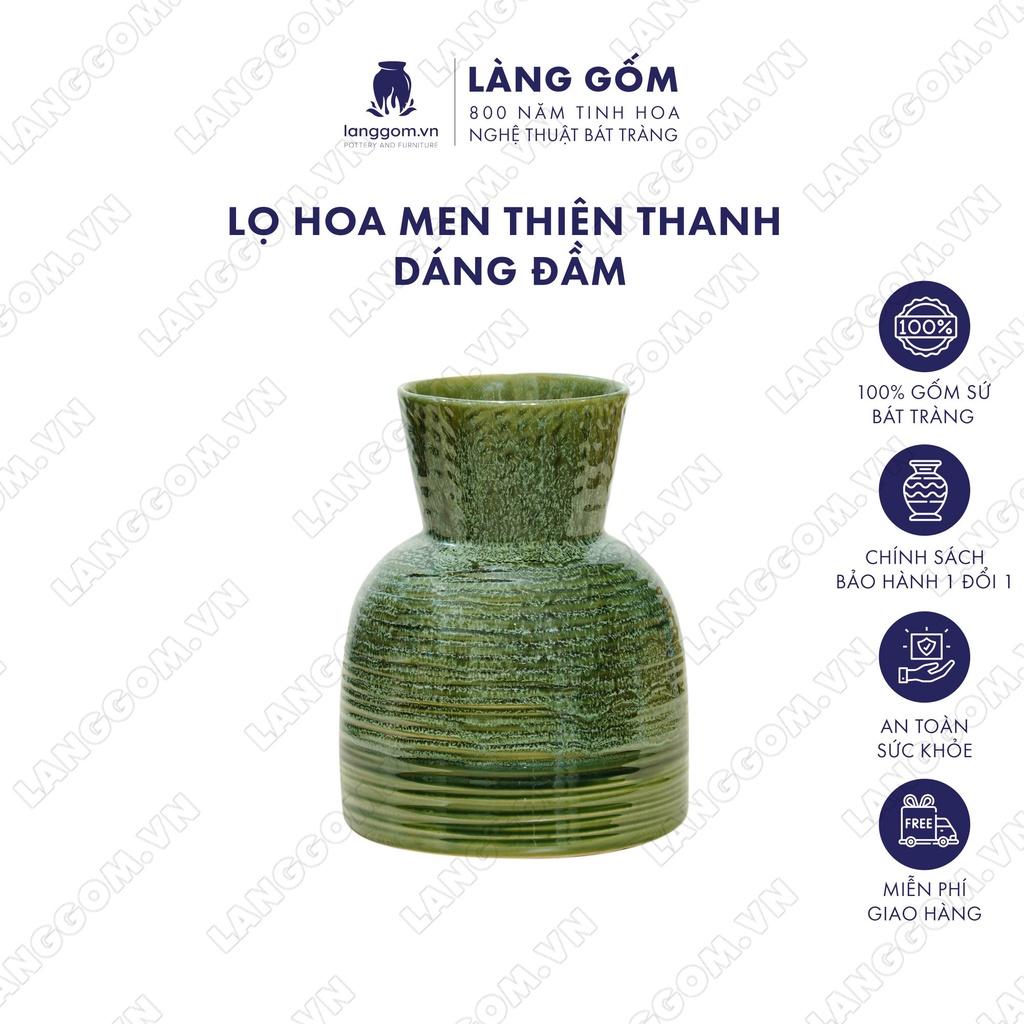 Bình hoa, lọ hoa Gốm sứ Bát Tràng cao cấp Men hỏa biến đầm dùng làm quà tặng, trang trí - Làng Gốm Bát Tràng