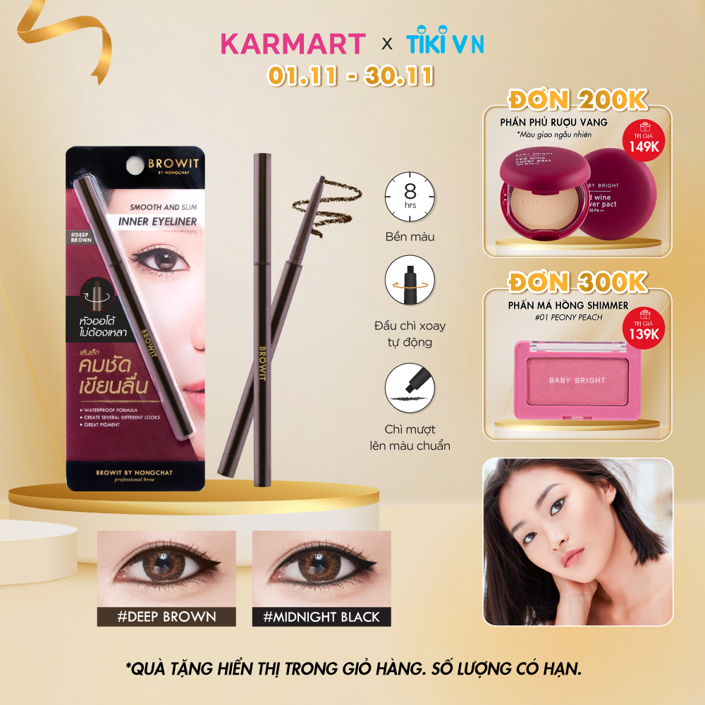 Kẻ viền mắt trong Browit Smooth and Slim Inner Eyeliner 0.1g