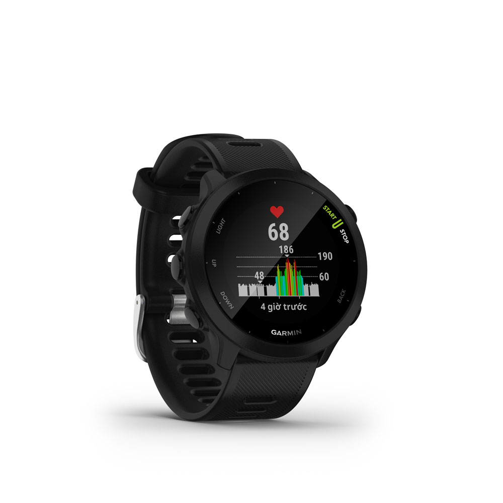 Đồng Hồ Thông Minh Garmin Forerunner 55 GPS (Black/Whitestone/Aqua/Monterra Grey) - Hàng Chính Hãng