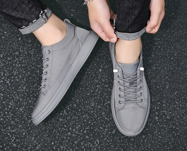 Giày Thể Thao Nam Sneaker Cổ Thấp Cao Cấp, Đế Bằng , Vải Khử Mùi G197