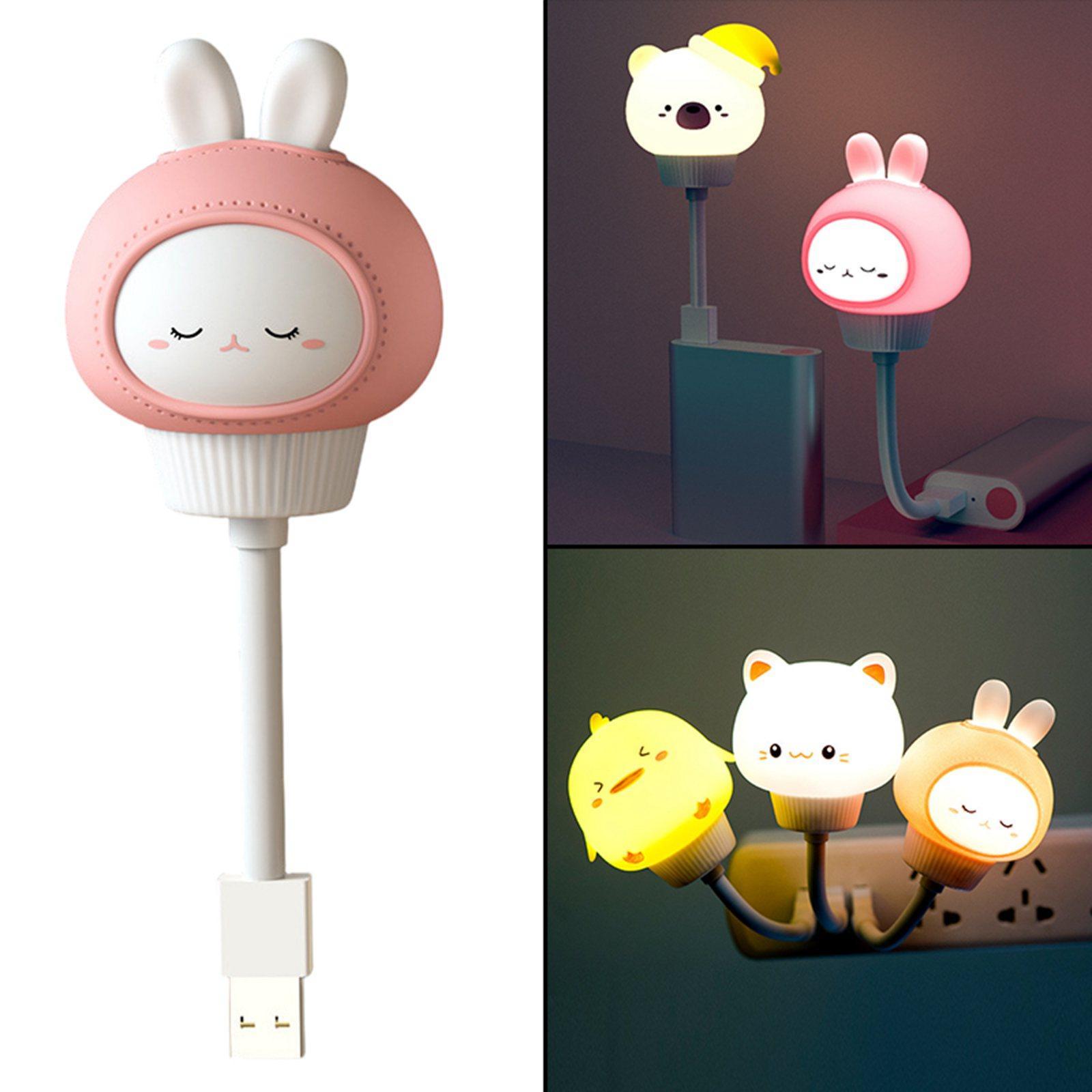 Cartoon LED USB Night Light with Remote for Mom Bedroom