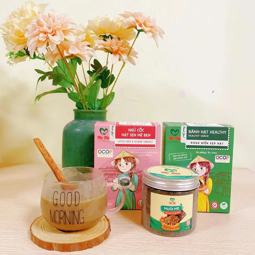 Ngũ Cốc Hạt Sen Mè Đen Mẹ Mít Hộp 300g - Dinh Dưỡng, Ngon Từ Thiên Nhiên, Dưỡng Tâm An Giấc, Đẹp Da, Ăn Chay, Healthy