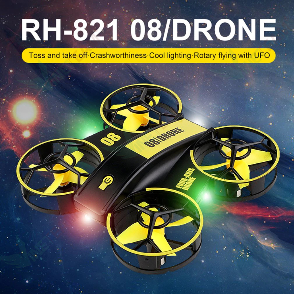 Máy Bay Không Người Lái Mini RH821 Mới, Chức Năng Bộ Nhớ Điều Khiển Từ Xa 4K 6 Trục 3D Không Đầu 2.4G - Hàng Nhập Khẩu