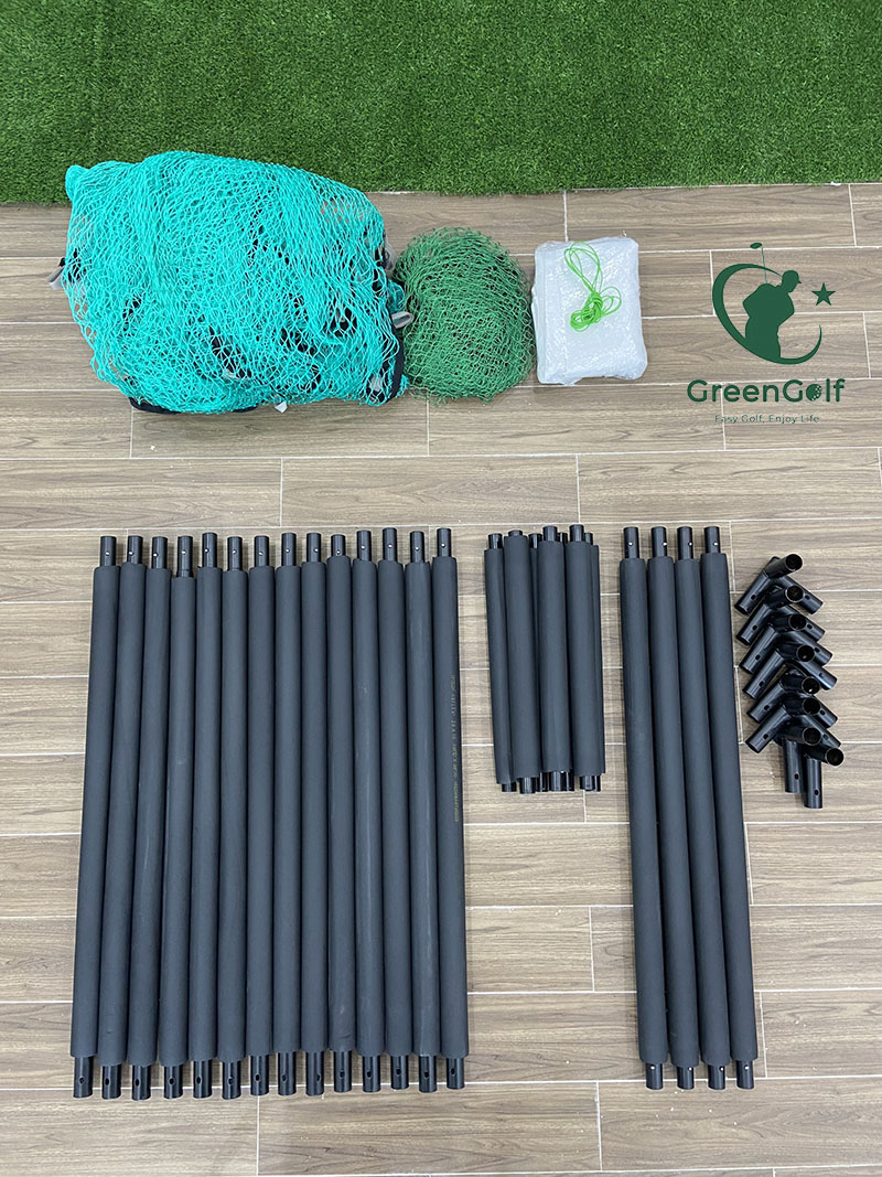 Khung Lưới Tập Golf Nhiều Kích Thước Tặng kèm Hồng Tâm/ 2 Lớp Lưới/ Tặng 10 Bóng/ Chơi Golf An Toàn Tại Nhà )